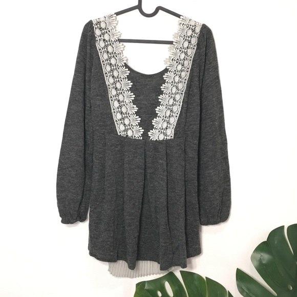 Anthropologie Ryu Lace Up Back Tunic Blouse Size S - Picture 3 of 8